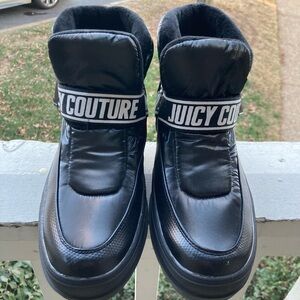 NEW JUICY COUTURE Woman’s Snow Boots Booties Shoes Black sz 9